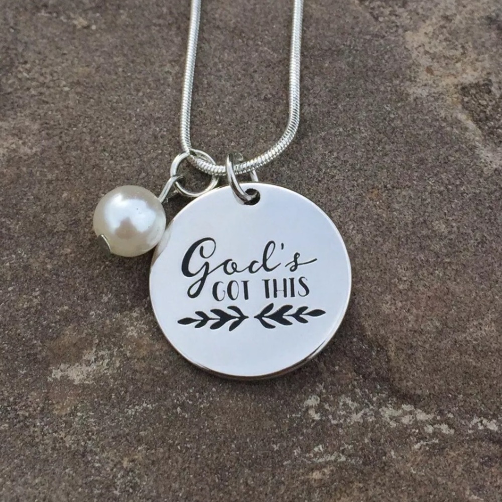 "GOD'S GOT THIS" Necklace 20" .925 Sterling Silver